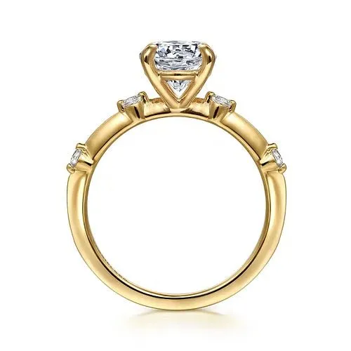 14K Y Gold 0.12ctw Diamond Engagement Ring Mounting