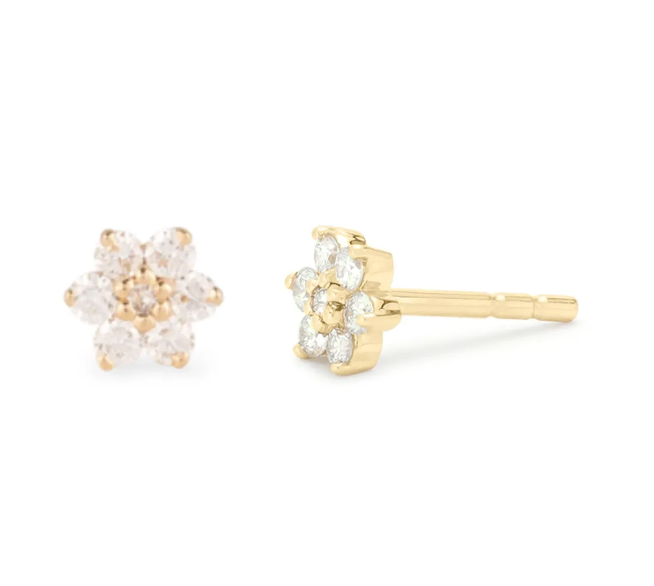 18k/925 Vermeil Flower Stud Earrings