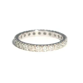 A & Furst - France - Eternity Band Ring with White Diamonds, 18k White Gold