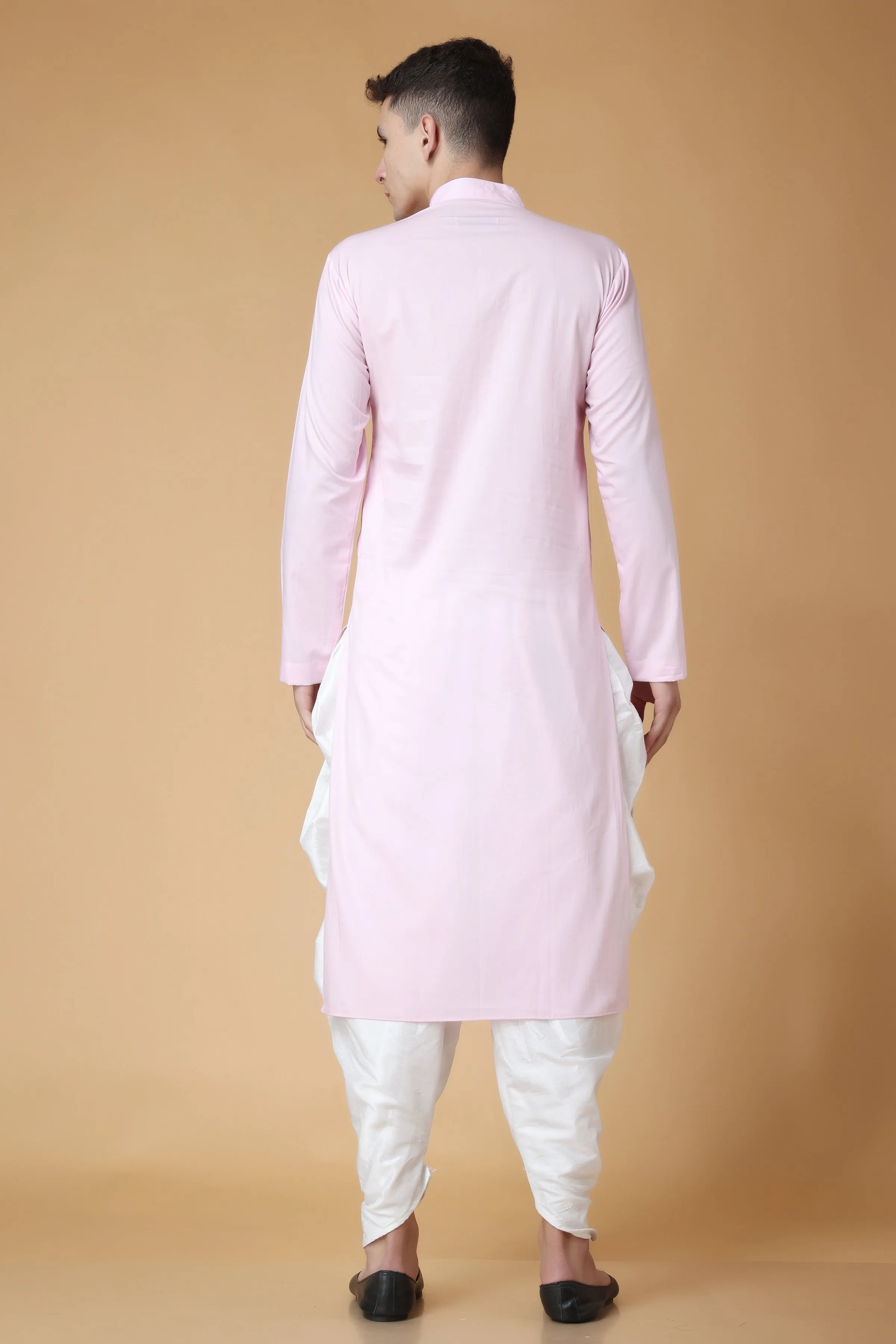 Almond Pink Cotton Kurta