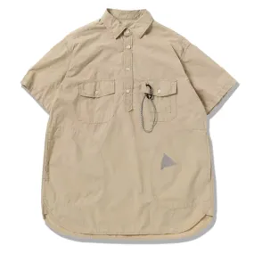 And Wander Cordura Typewriter S/S Over Shirt Beige