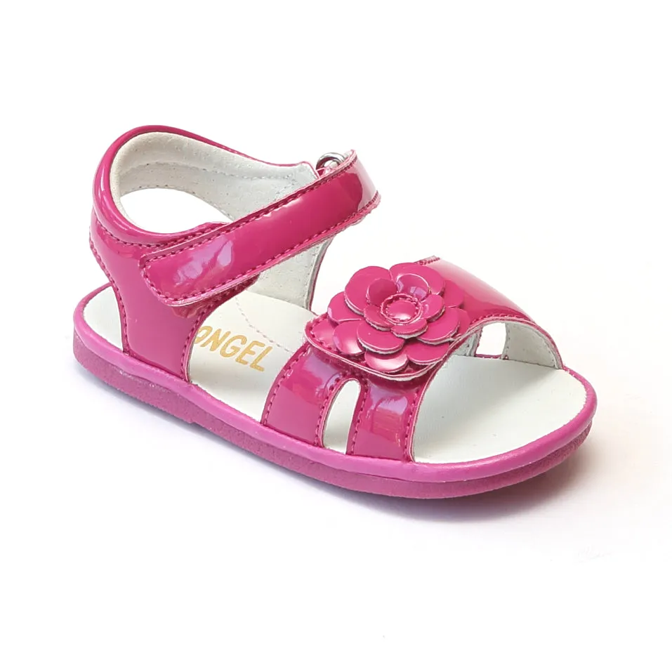 Angel Baby Girls Flower Toe Strap Sandals