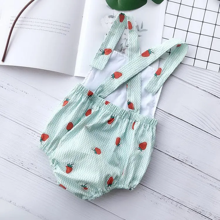 Baby Girls Fruit Print Rompers