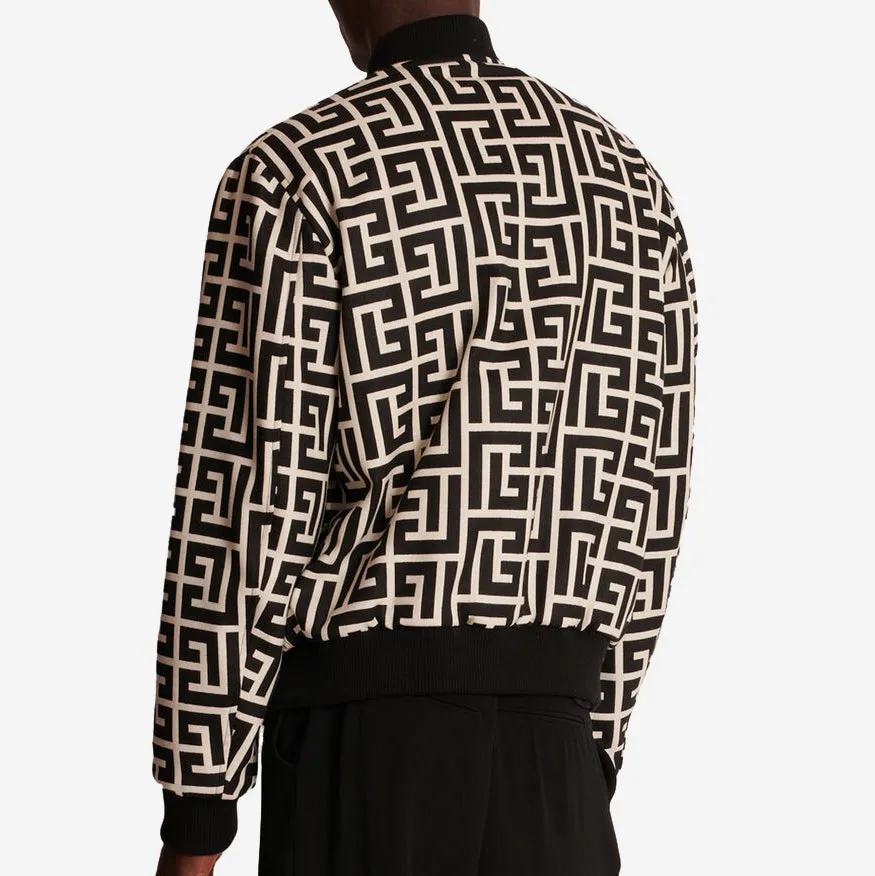 Balmain Reversible Monogram Bomber Jacket