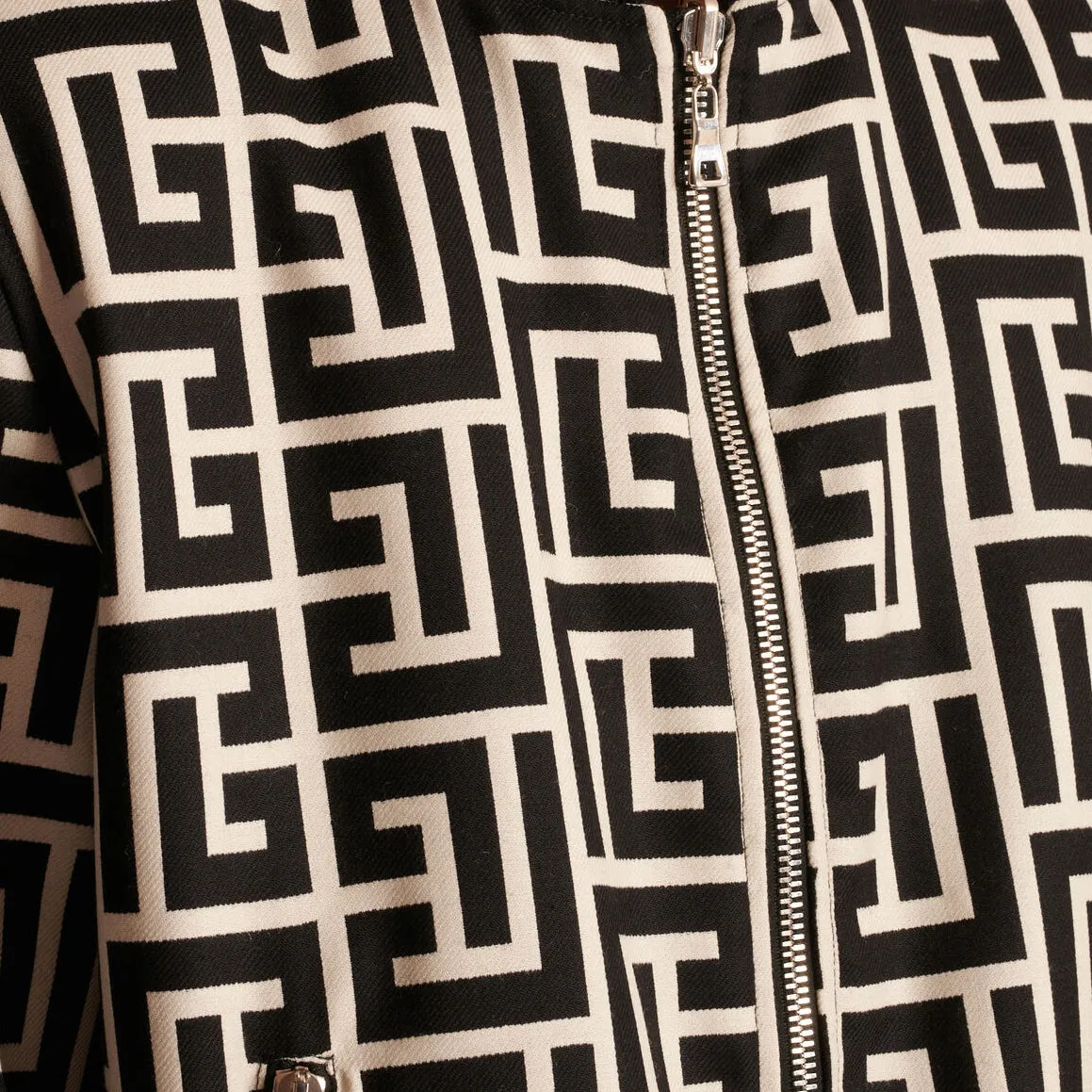 Balmain Reversible Monogram Bomber Jacket