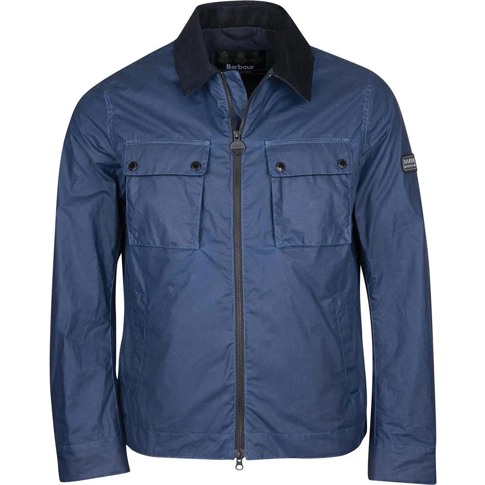 Barbour International Mens Summer Baffins Wax Jacket - Navy