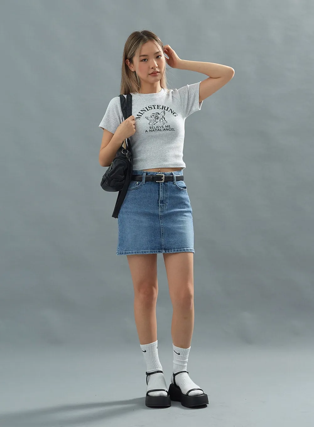 Basic Denim Miniskirt CU22