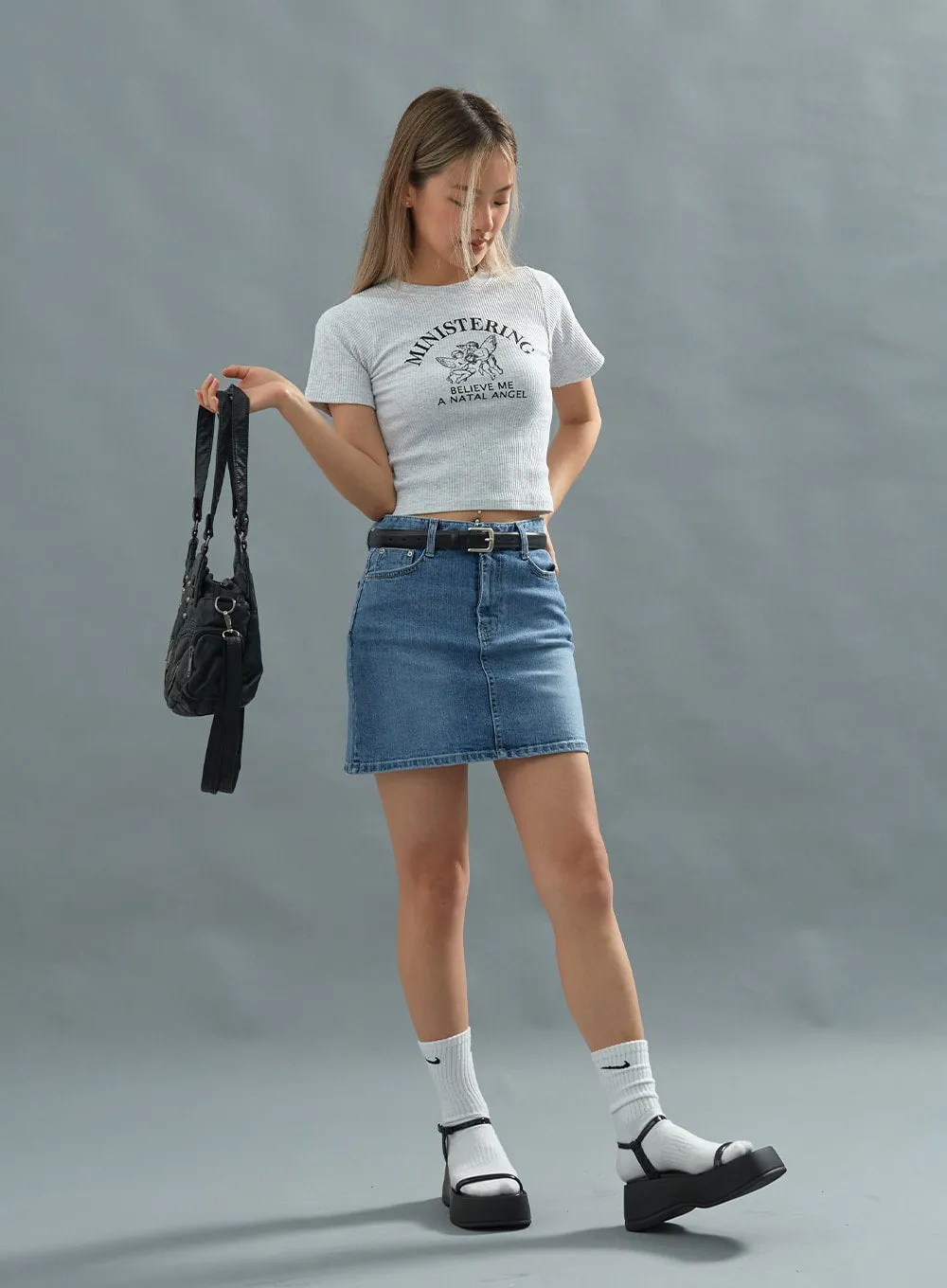 Basic Denim Miniskirt CU22