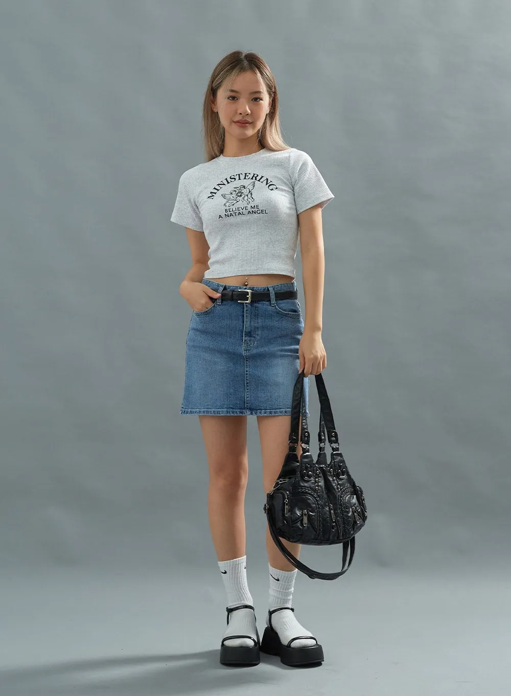 Basic Denim Miniskirt CU22