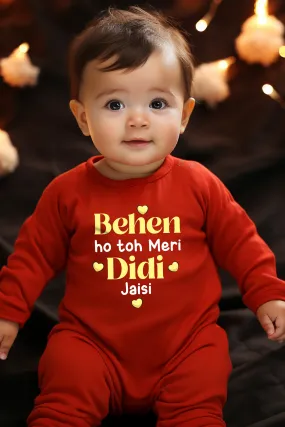 Behen Ho Toh Meri Didi Jaisi Baby Romper | Onesies