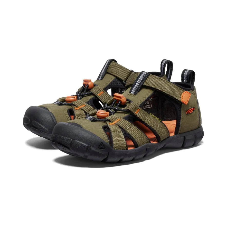 Big Kids' Seacamp II CNX  |  Dark Olive/Gold Flame