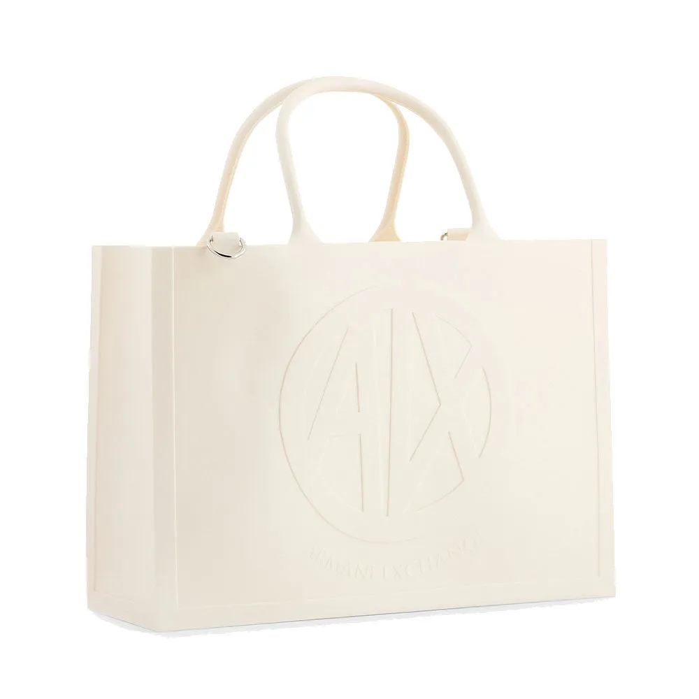 Borsa Donna a Mano con Tracolla ARMANI EXCHANGE Colore Off White