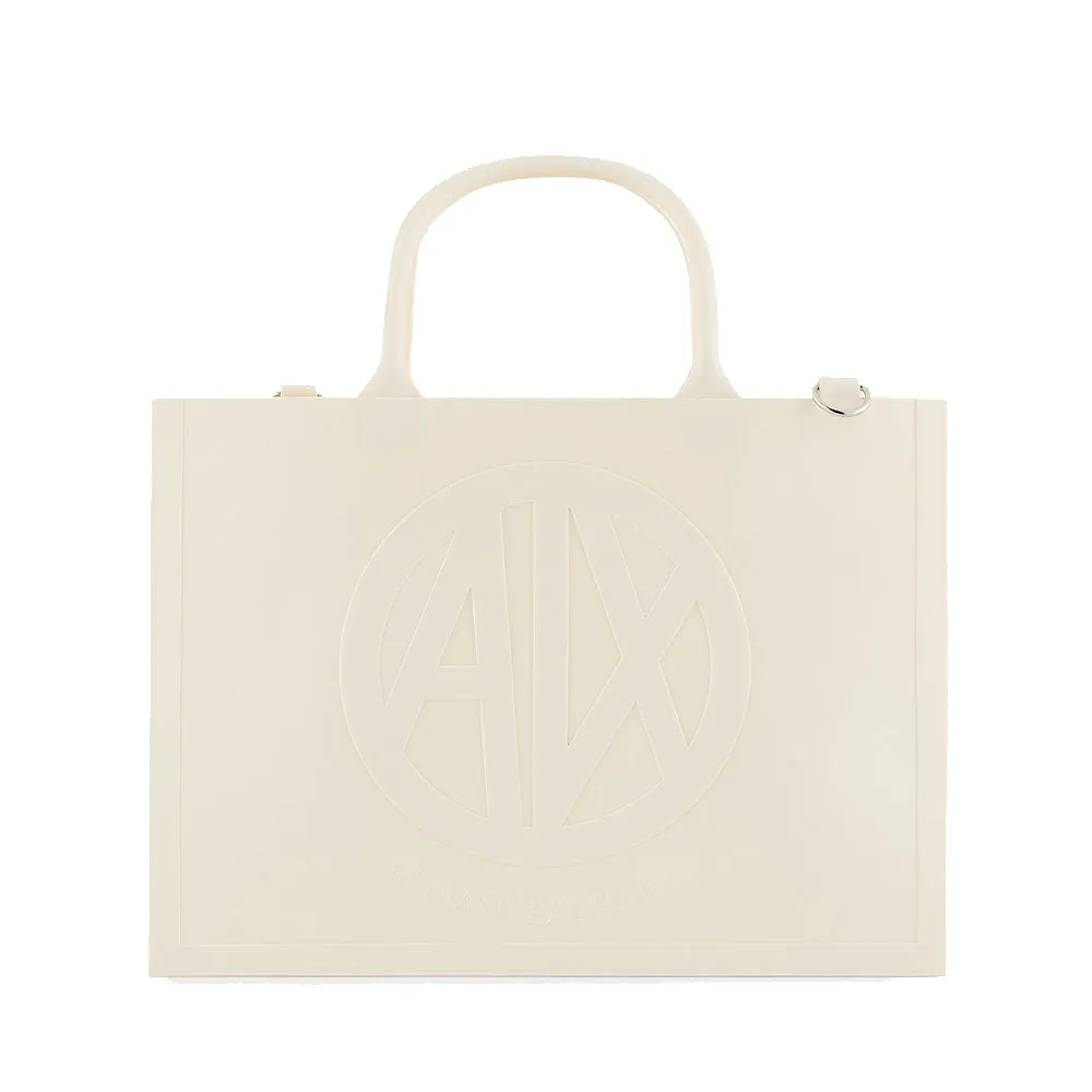 Borsa Donna a Mano con Tracolla ARMANI EXCHANGE Colore Off White