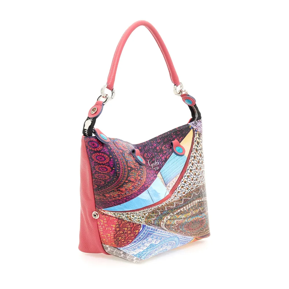 Borsa Donna a Mano con Tracolla GABS G3 PLUS Holiday in Pelle stampa Foulard Ibiza Medium