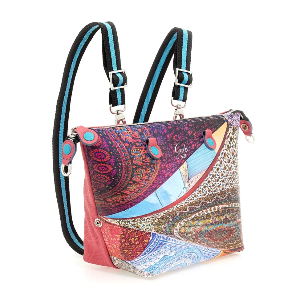 Borsa Donna a Mano con Tracolla GABS G3 PLUS Holiday in Pelle stampa Foulard Ibiza Medium