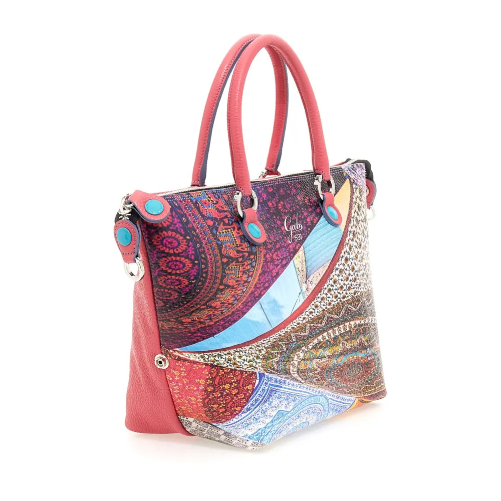 Borsa Donna a Mano con Tracolla GABS G3 PLUS Holiday in Pelle stampa Foulard Ibiza Medium