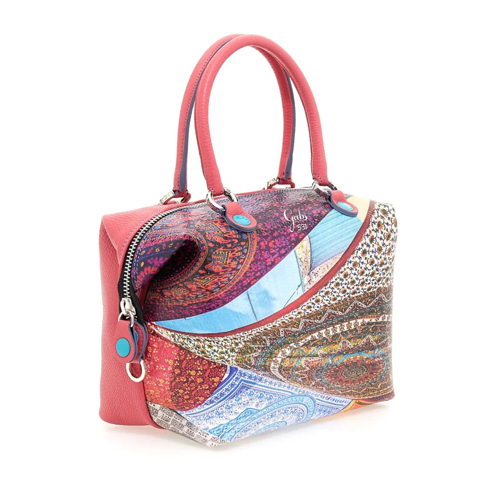 Borsa Donna a Mano con Tracolla GABS G3 PLUS Holiday in Pelle stampa Foulard Ibiza Medium