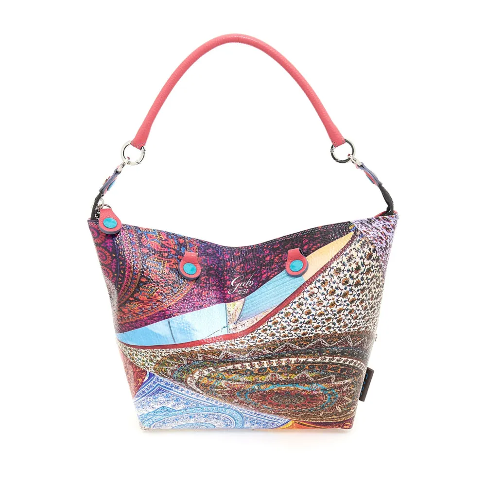 Borsa Donna a Mano con Tracolla GABS G3 PLUS Holiday in Pelle stampa Foulard Ibiza Medium