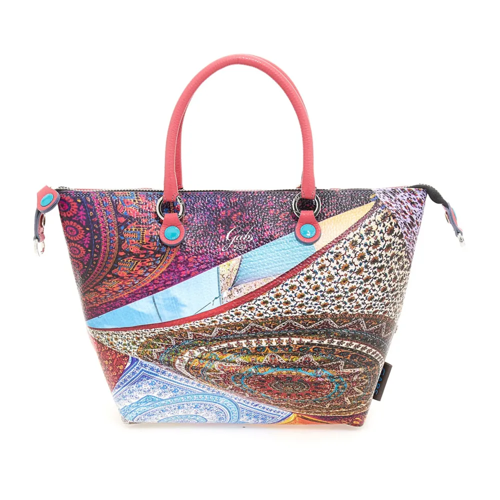 Borsa Donna a Mano con Tracolla GABS G3 PLUS Holiday in Pelle stampa Foulard Ibiza Medium