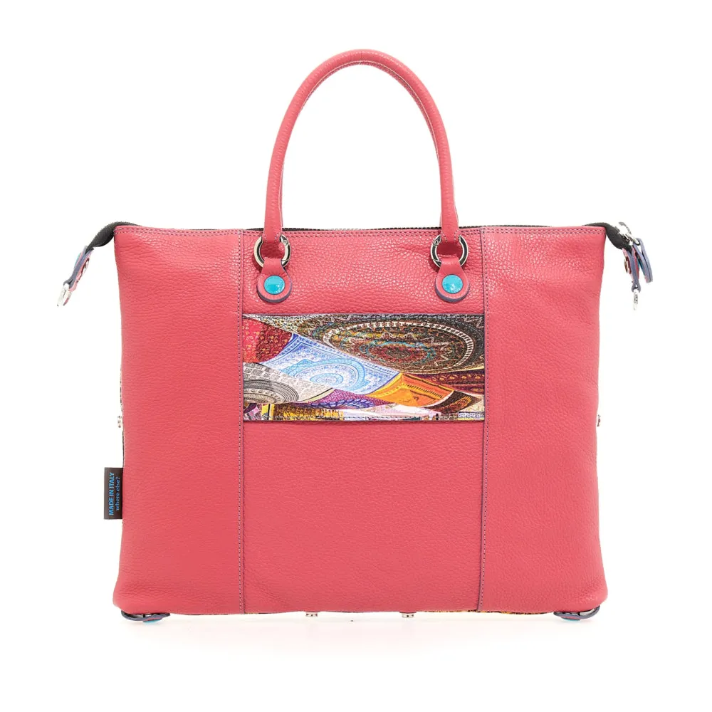 Borsa Donna a Mano con Tracolla GABS G3 PLUS Holiday in Pelle stampa Foulard Ibiza Medium