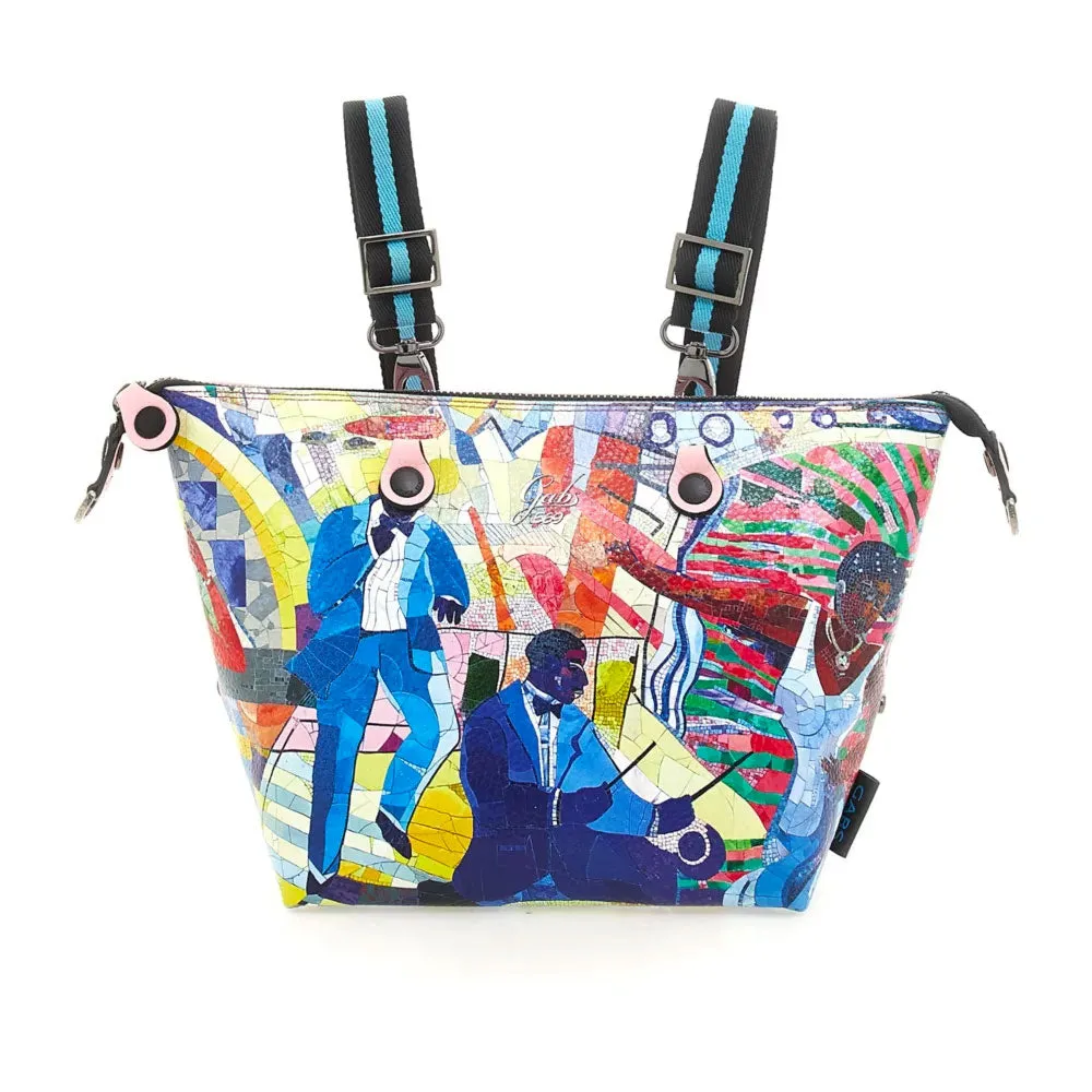 Borsa Donna a Mano con Tracolla GABS G3 PLUS in Pelle stampa Jazz Media