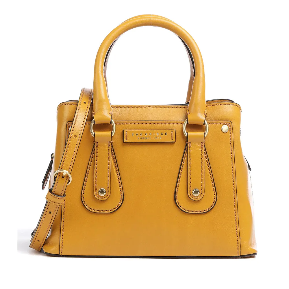 Borsa Donna a Mano Double Function THE BRIDGE linea Cecilia in Pelle Giallo Mais