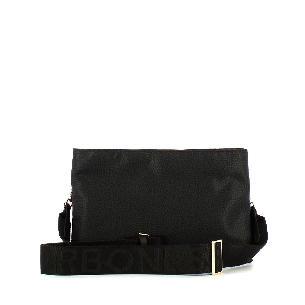 Borsa Donna a Tracolla BORBONESE linea Eco Line Small in Tessuto OP Dark Black