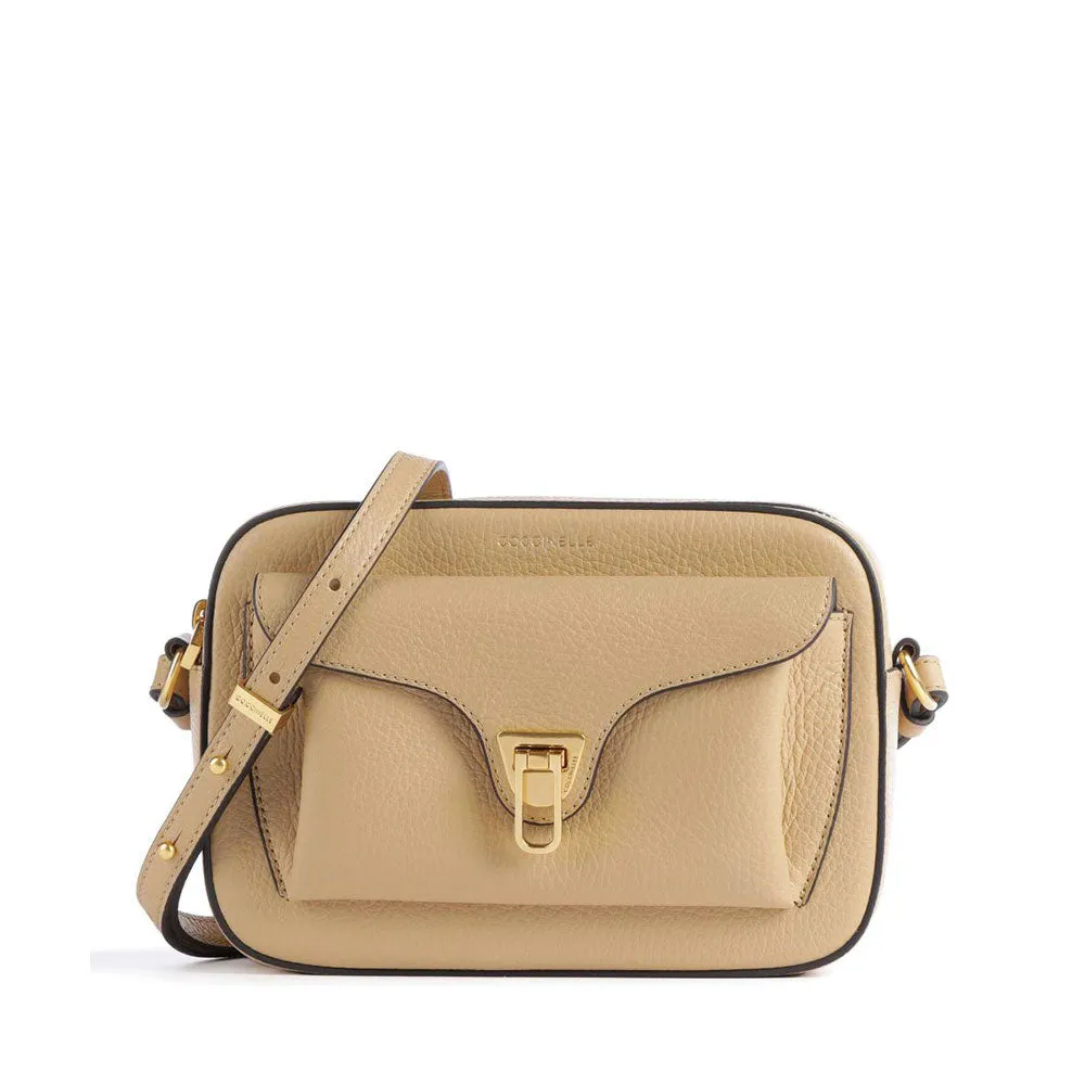 Borsa Donna a Tracolla COCCINELLE in Pelle Fresh Beige linea Beat Soft Misura Media