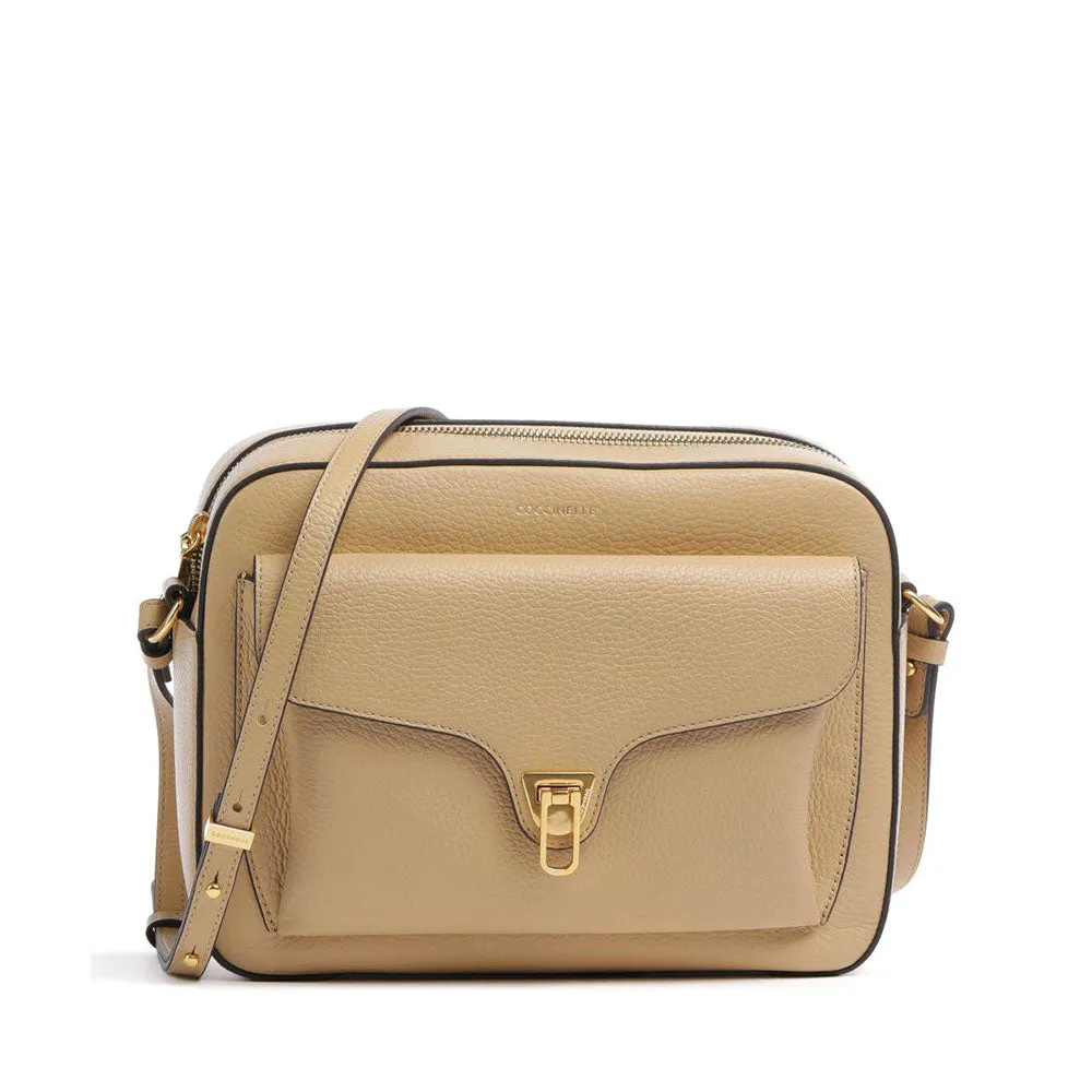 Borsa Donna a Tracolla COCCINELLE in Pelle Fresh Beige linea Beat Soft