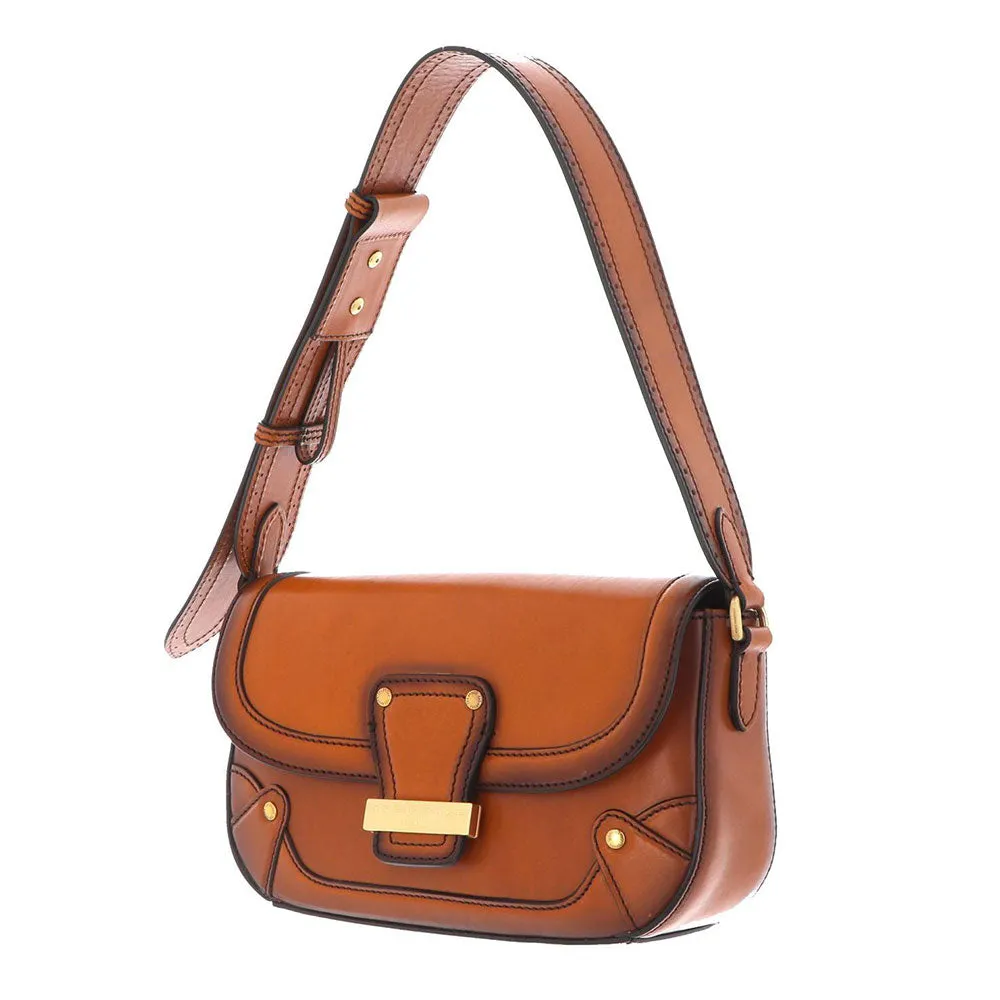 Borsa Donna a Tracolla THE BRIDGE in Pelle color Cognac linea Allegra