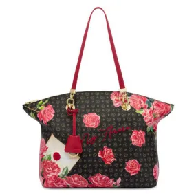 Borsa Donna Shopping a Spalla POLLINI Linea Heritage My Amore Nero e Rosso