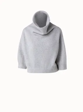 Boxy Pullover aus Kaschmir Rippenstrick