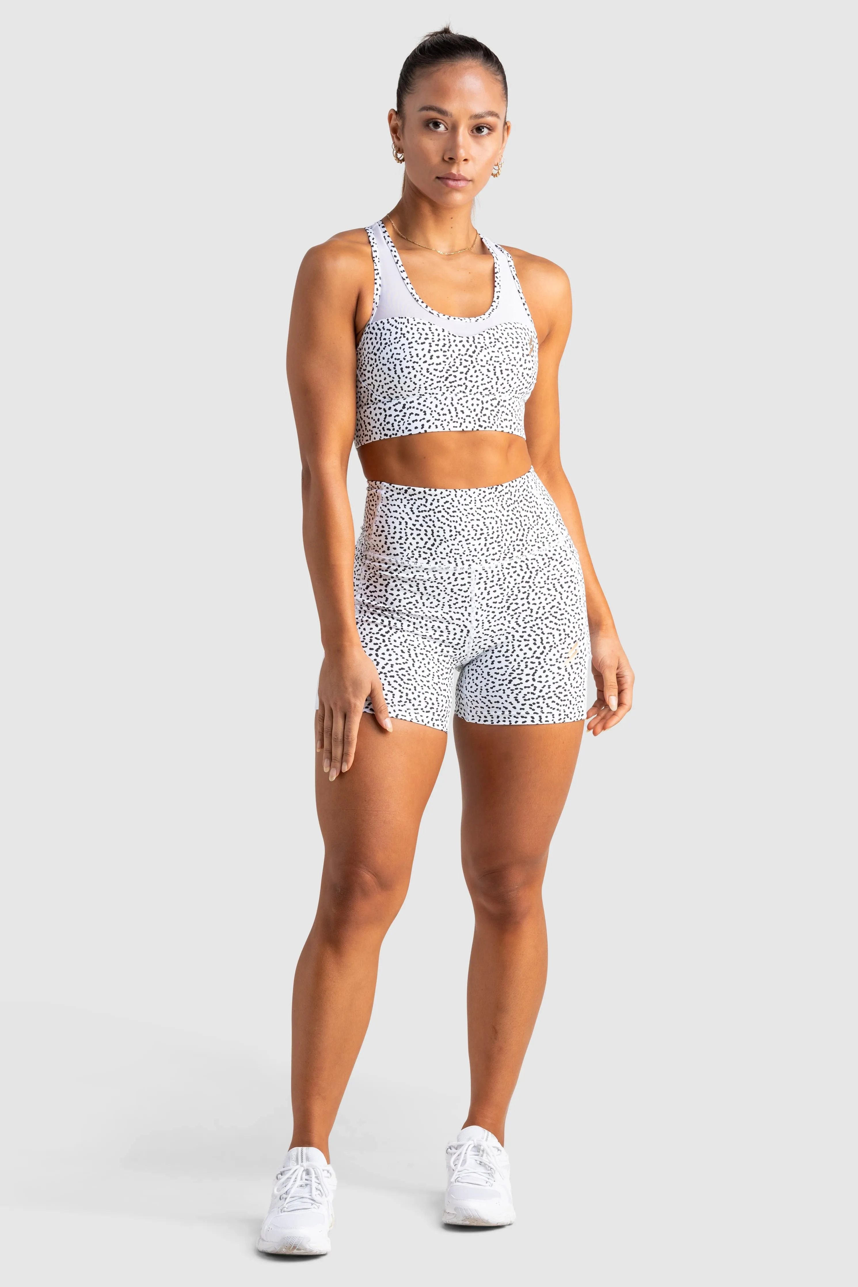 Breeze Mesh Crop - White Speckle