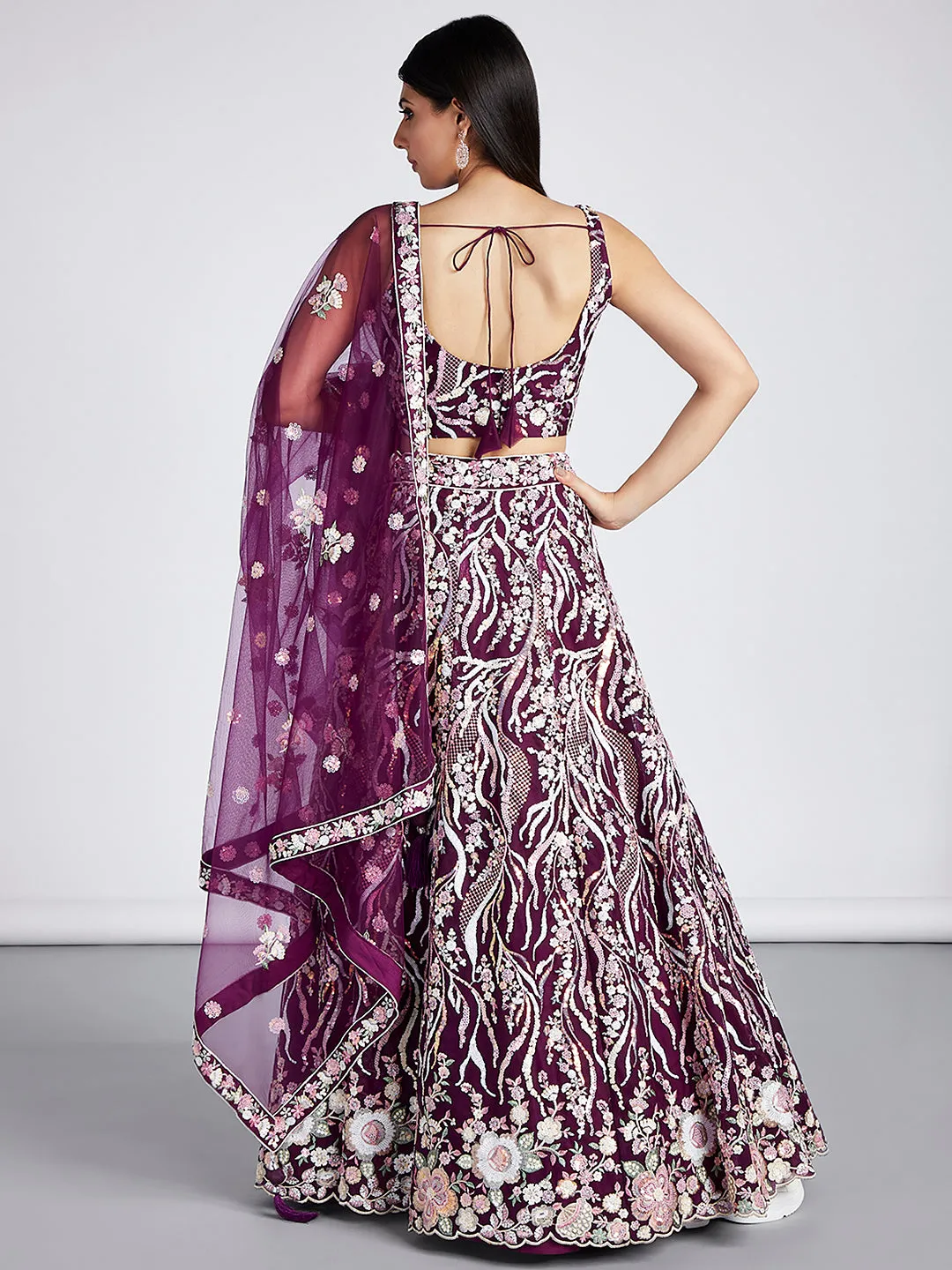 Burgundy Colored Lehenga: Timeless Elegance for Every Celebration - Rent