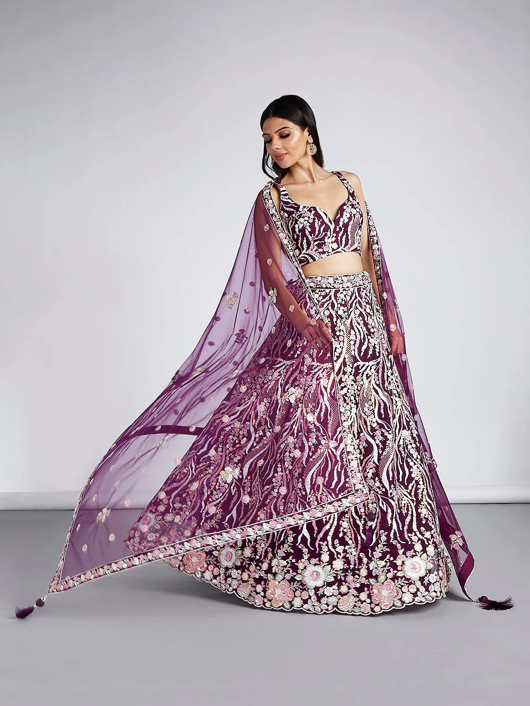 Burgundy Colored Lehenga: Timeless Elegance for Every Celebration - Rent