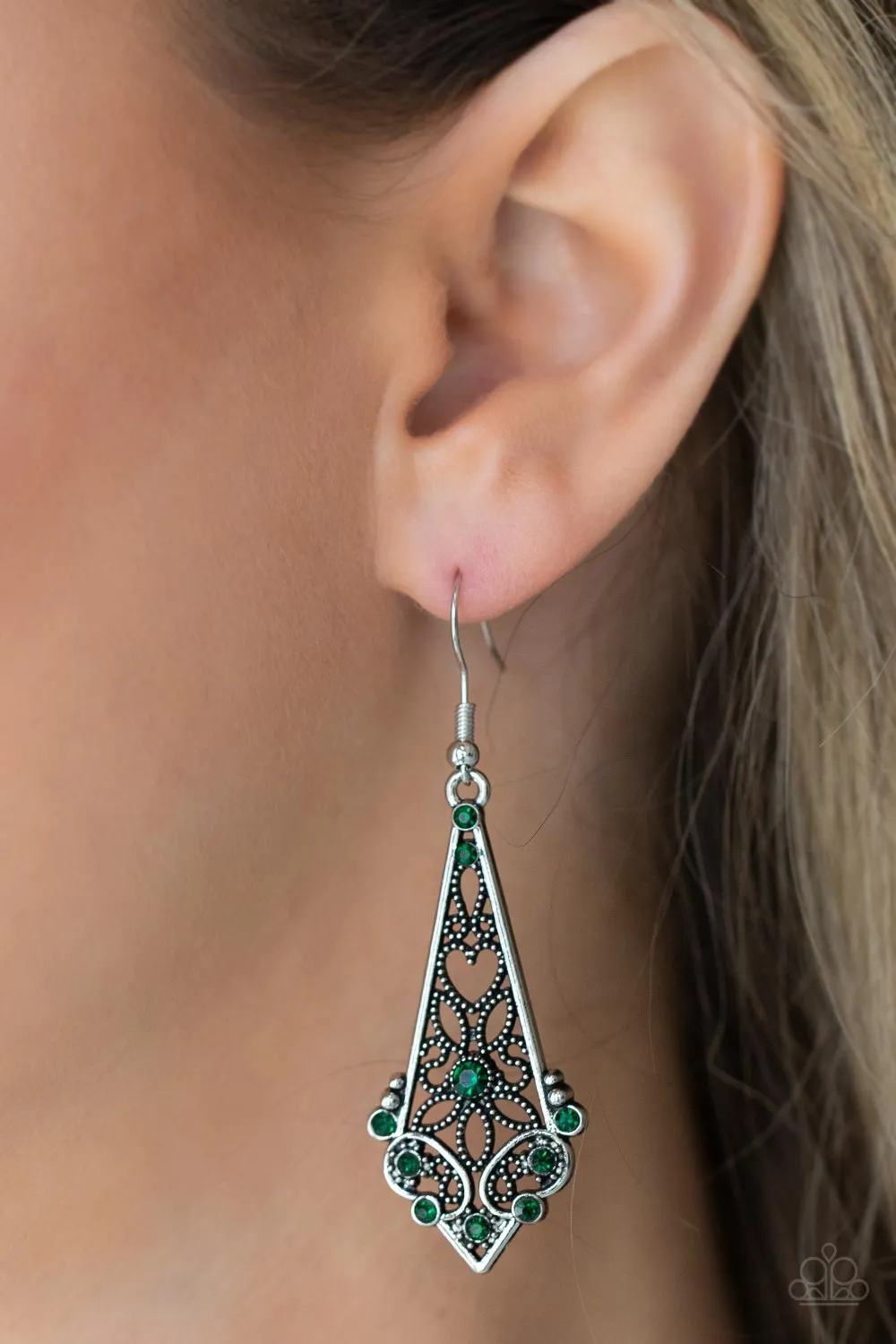 Casablanca Charisma - Green Earring