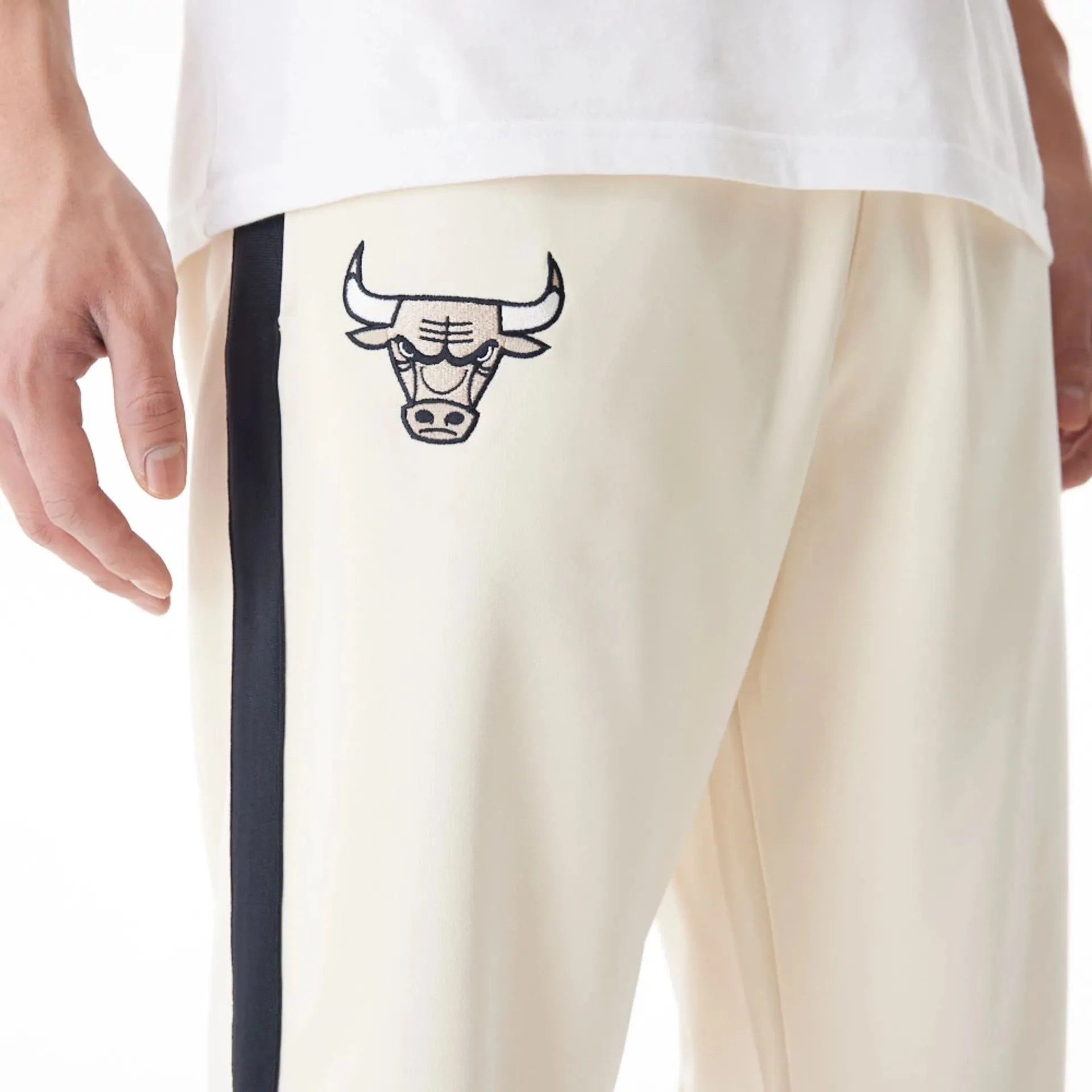 Chicago Bulls NBA Lifestyle Light Beige Straight Joggers