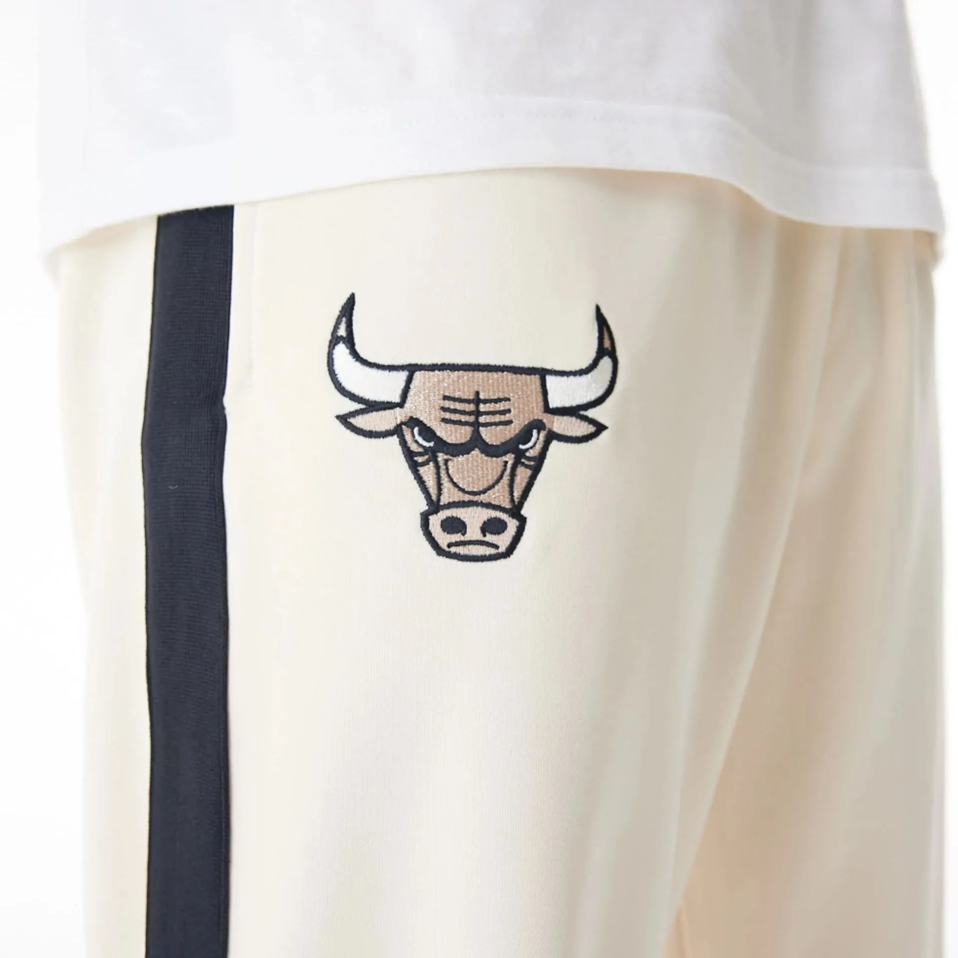 Chicago Bulls NBA Lifestyle Light Beige Straight Joggers