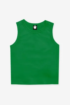 Cotton Super Stretch Fitted Tank - Kelly Green