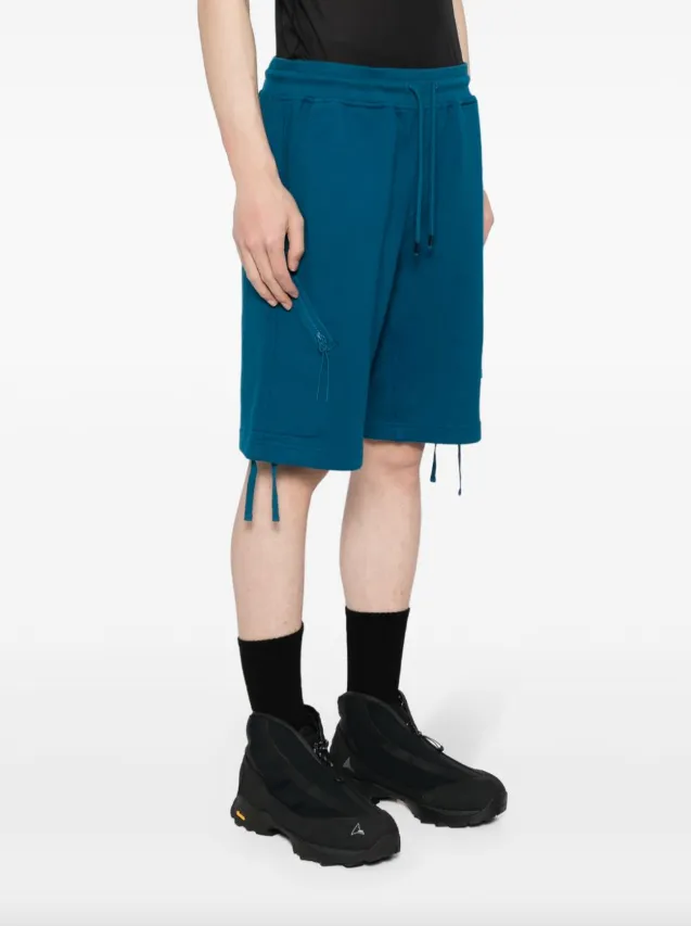 C.P. Company Diagonal Raised Fleece Zipped Pocket Shorts