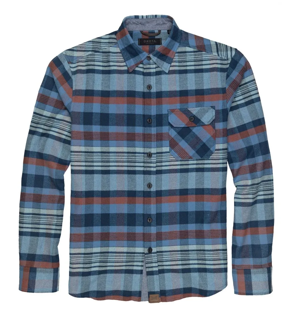 'Dakota Grizzly' Men's Brock Flannel Button Down - Glacier