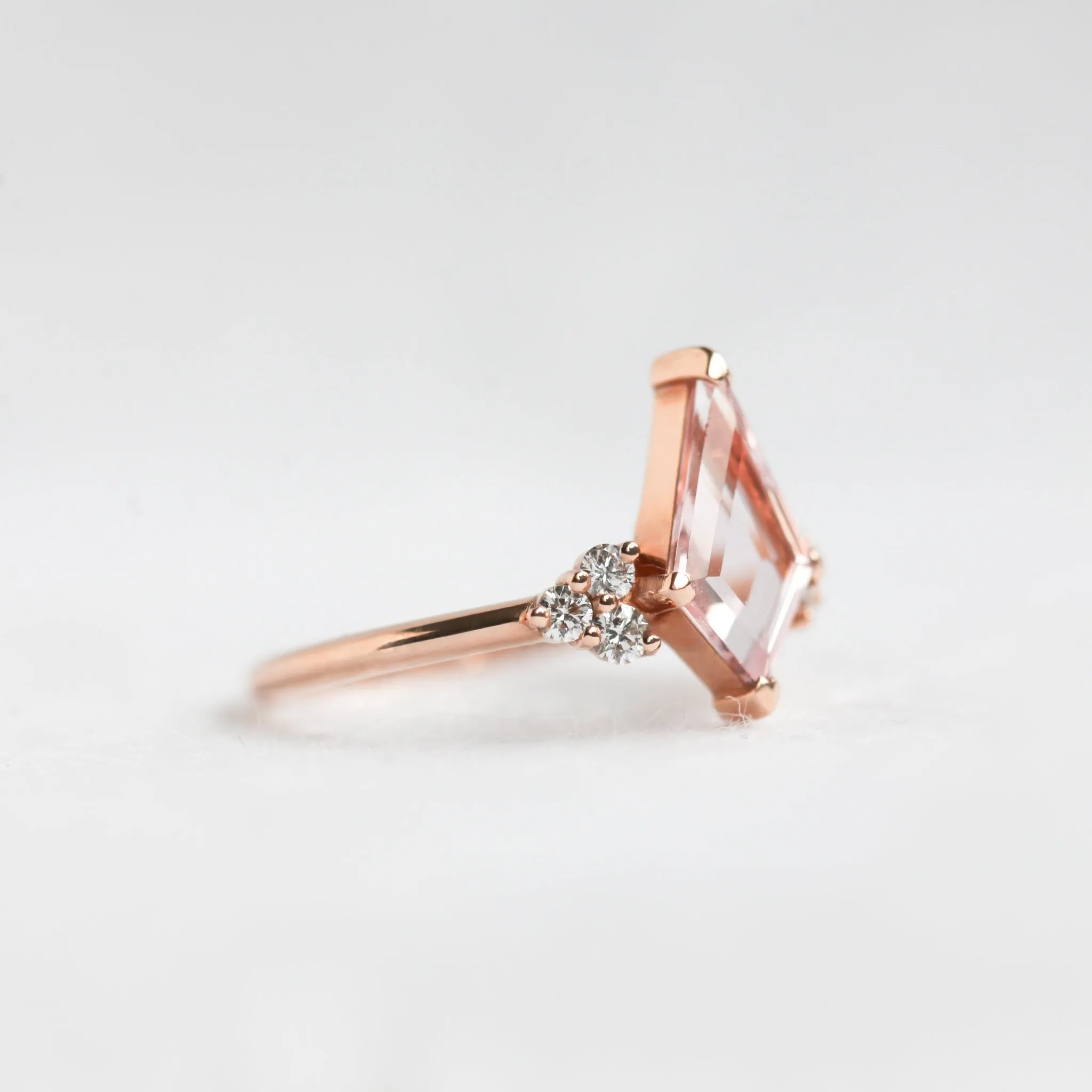 Dawn Morganite Ring With Accent Diamonds