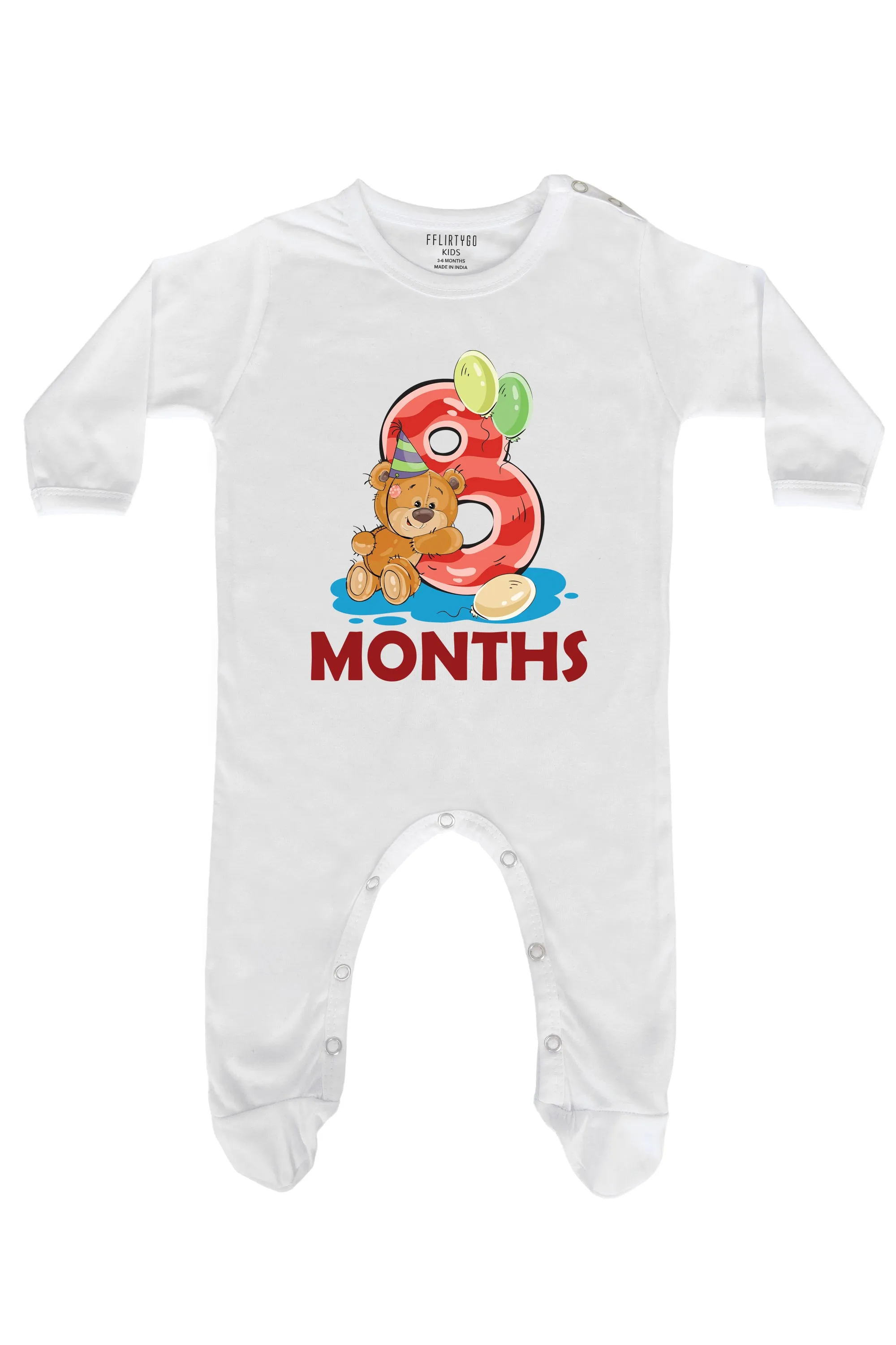 Eight Months Milestone Baby Romper | Onesies