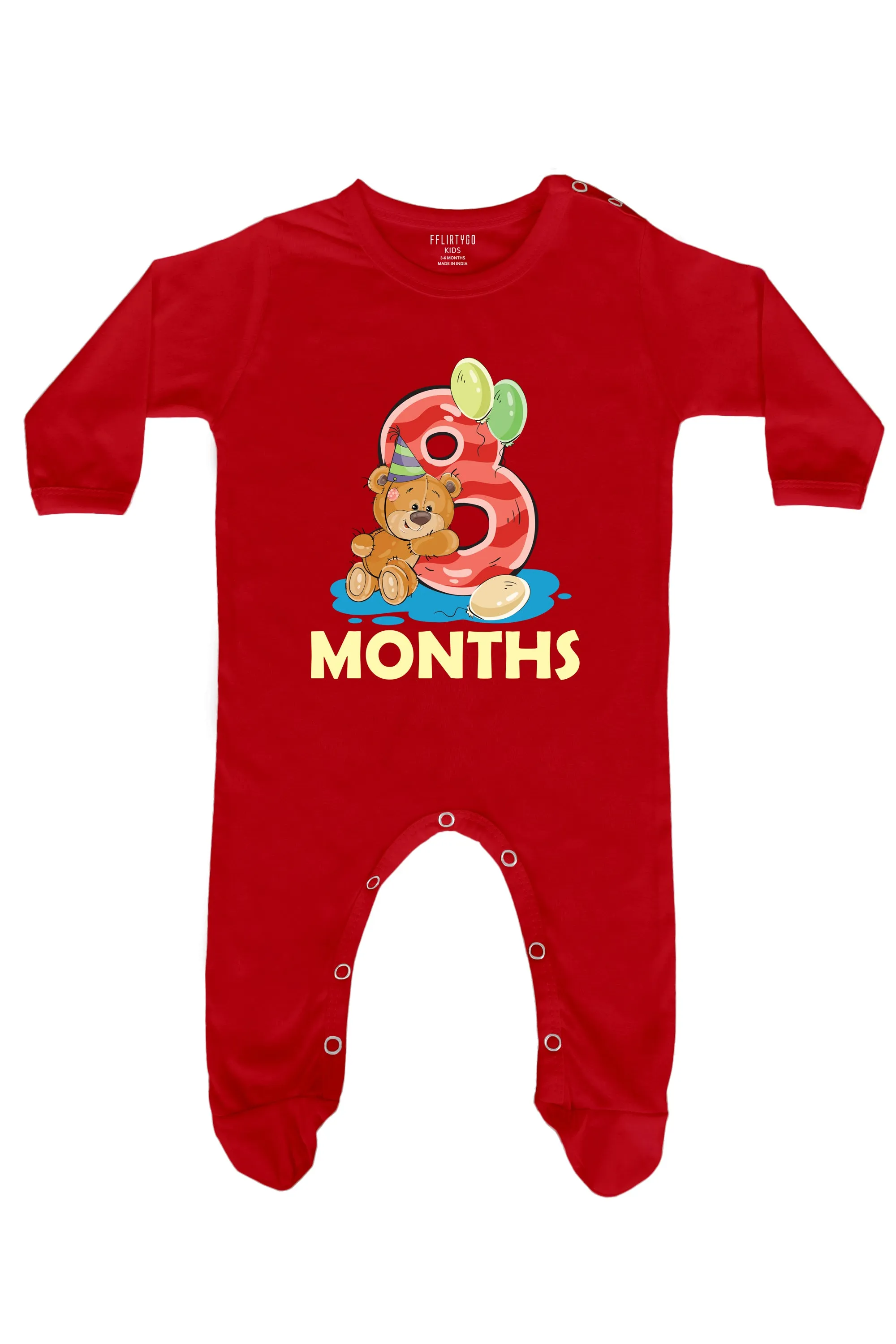 Eight Months Milestone Baby Romper | Onesies