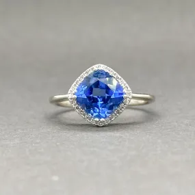 Estate 14K W Gold 1.82ct Tanzanite & 0.06ctw G-H/SI1-2 Diamond Ring