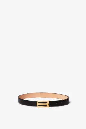 Frame Buckle Belt in Black Leather