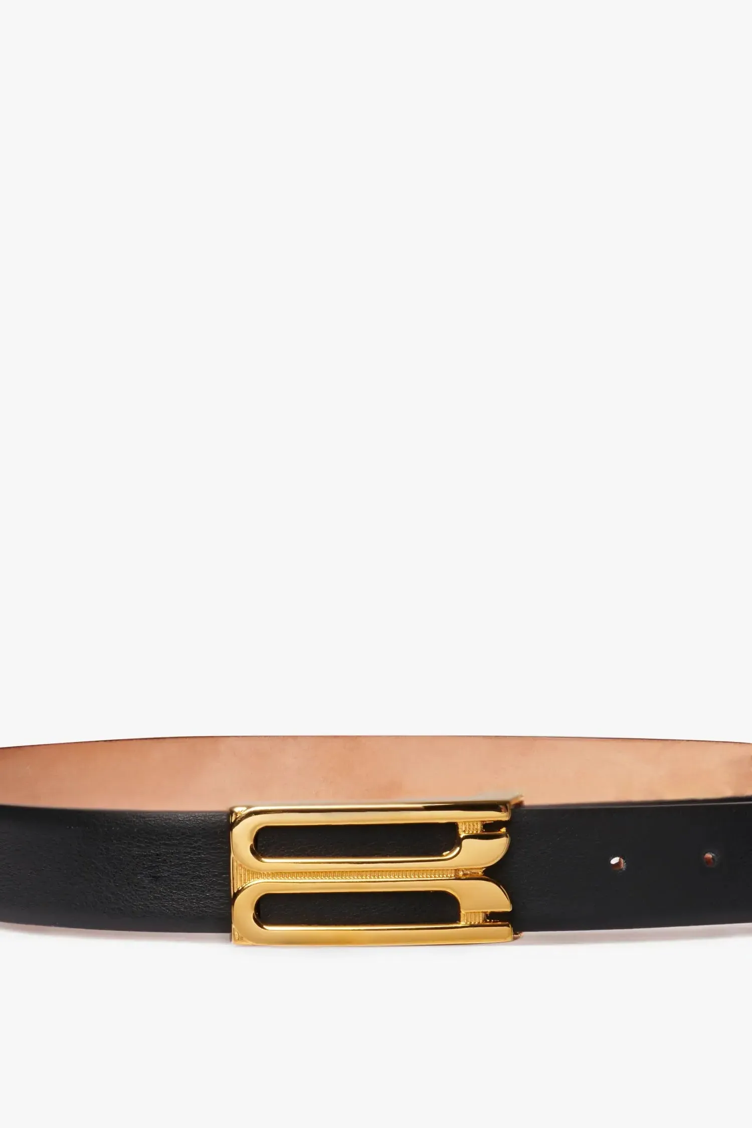 Frame Buckle Belt in Black Leather