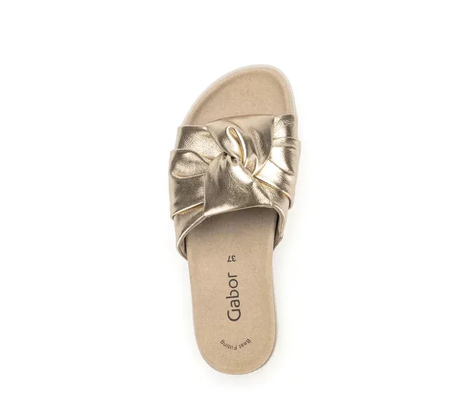 GABOR METALLIC MULES 43.746.63 GOLD