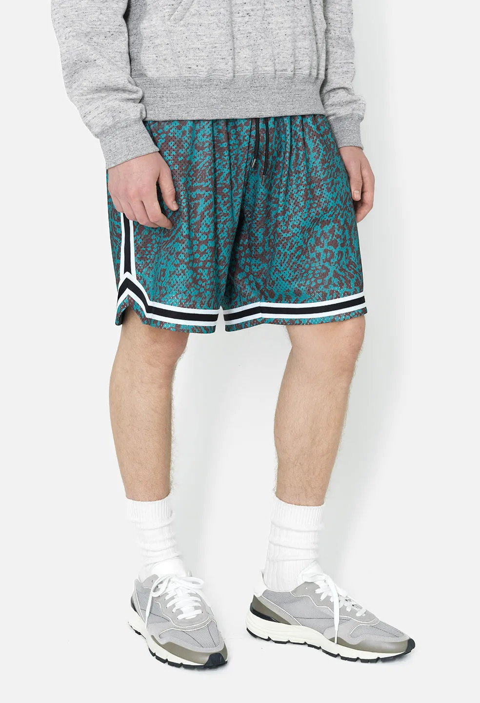 Game Shorts / Turquoise Leopard