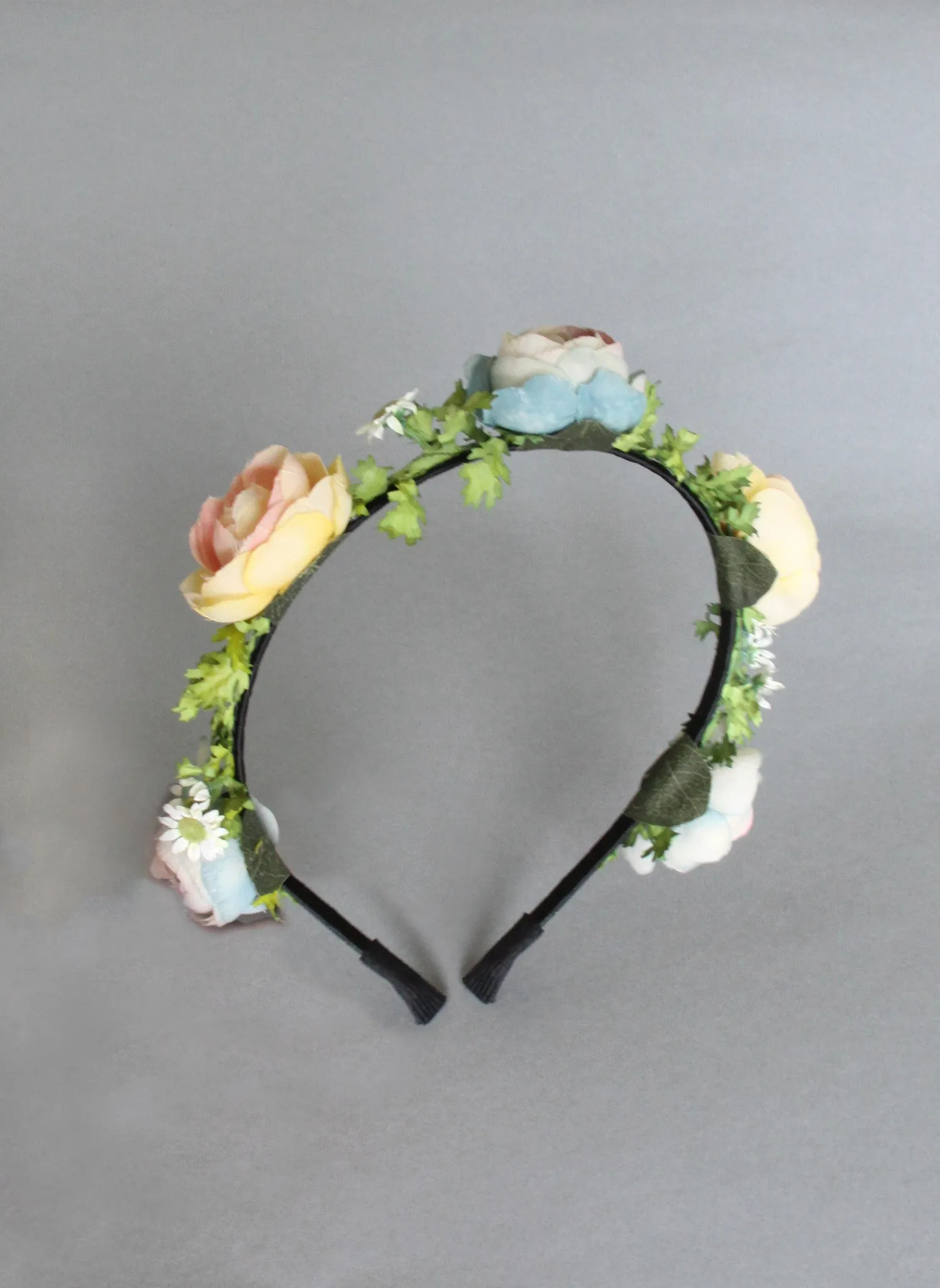 Girls Briallen Rose Headband in Blue/Yellow